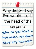 'Why do you have a hairbrush you don't have any hay-yer!'