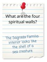 The Sagrada Familia interior looks like the shell of a sea creature.